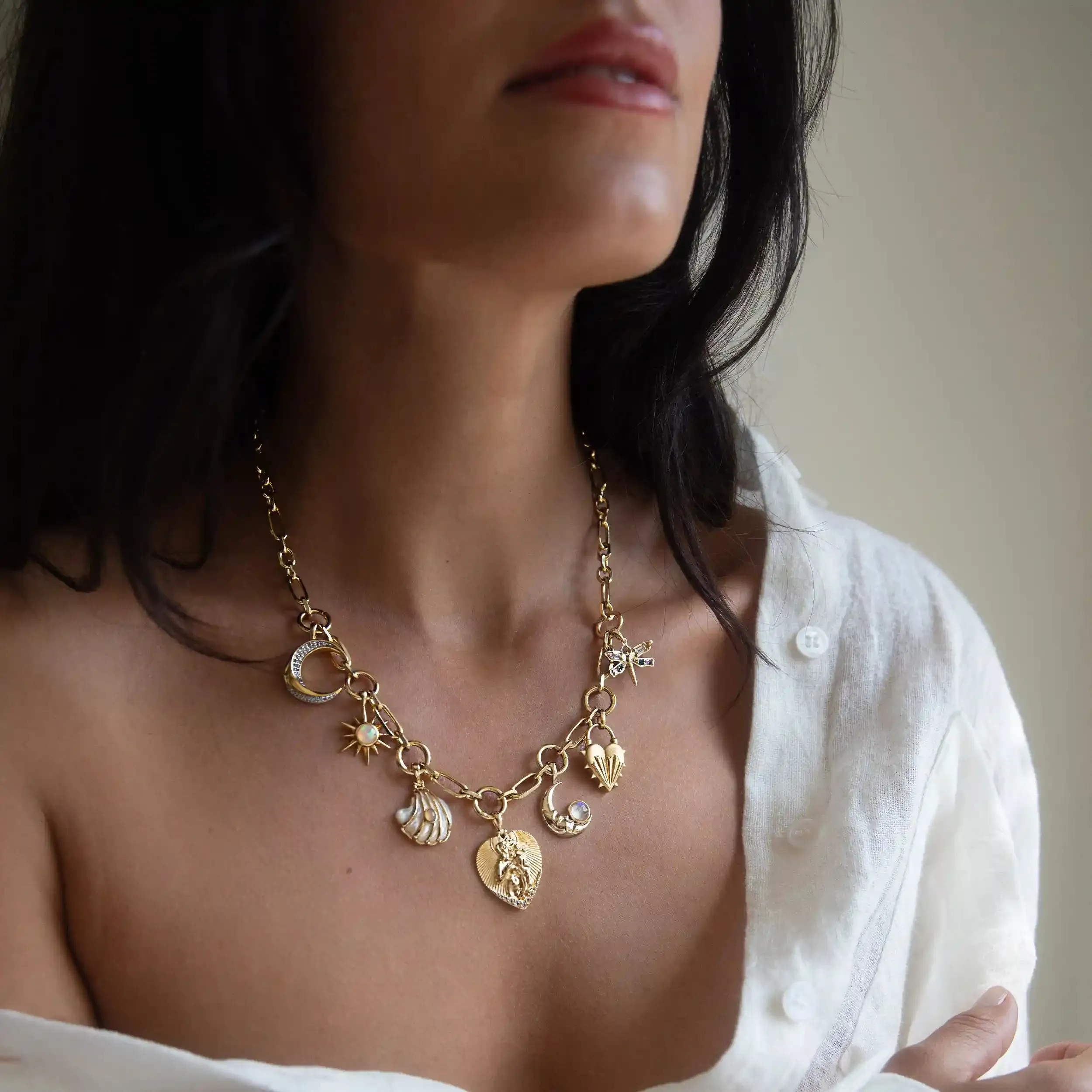 Aphrodite Statement Charm Necklace