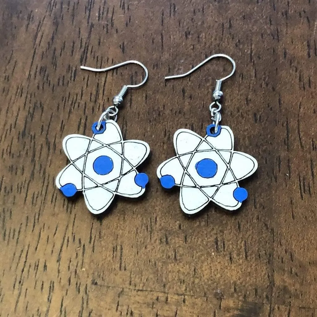 Atom Dangle Wooden Dangle Earrings by Cate's Concepts, LLC