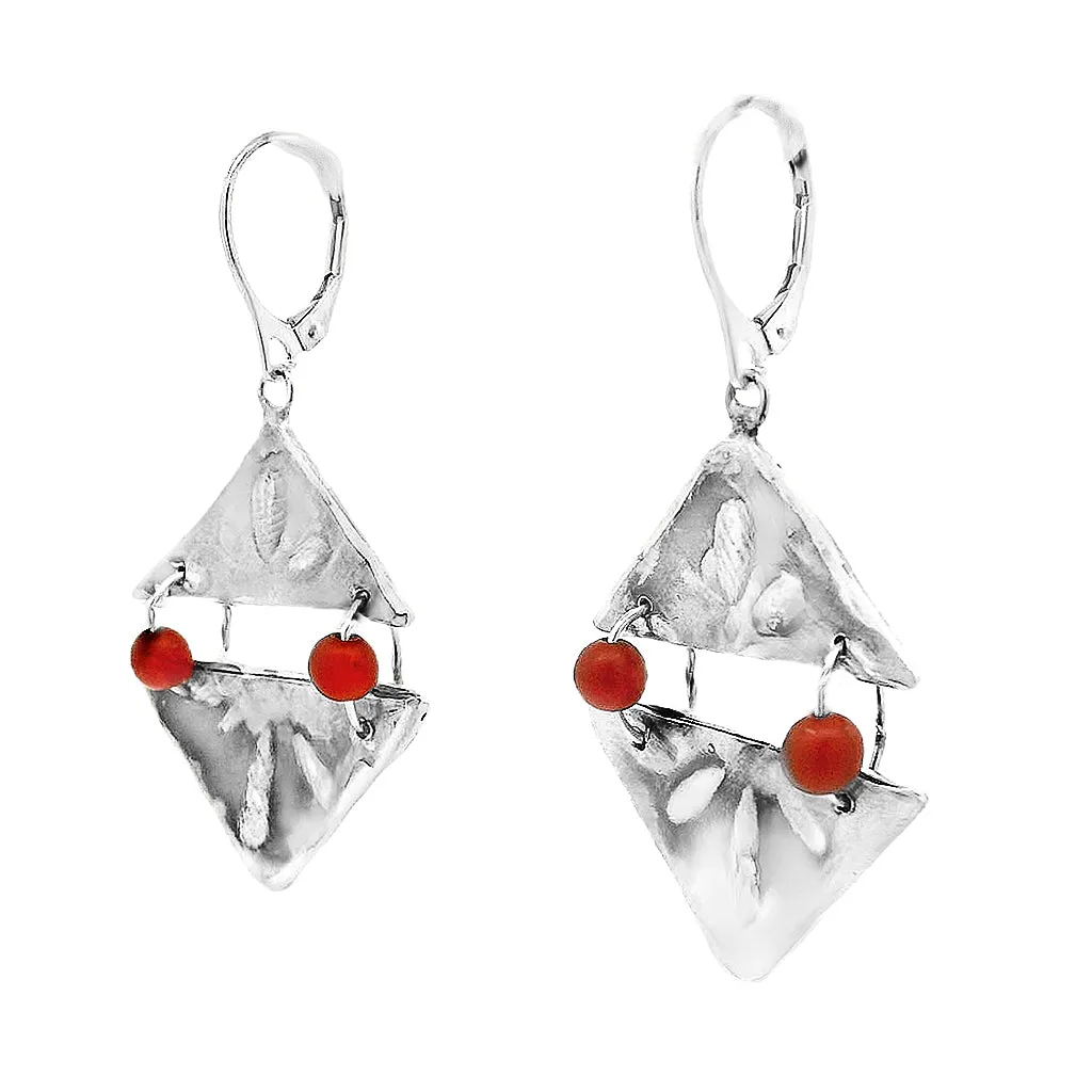 Dangle Carnelian Split earrings