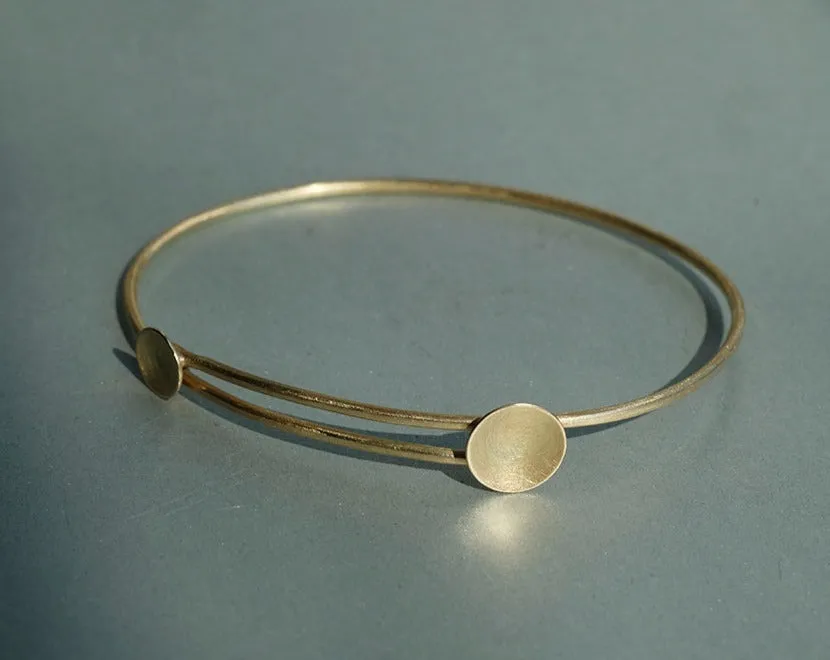 Dewdrops Adjustable Bangle Solid Gold