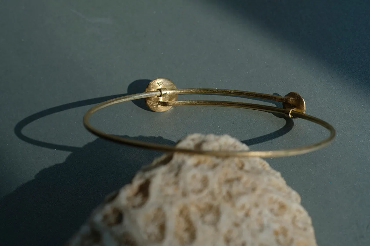 Dewdrops Adjustable Bangle Solid Gold