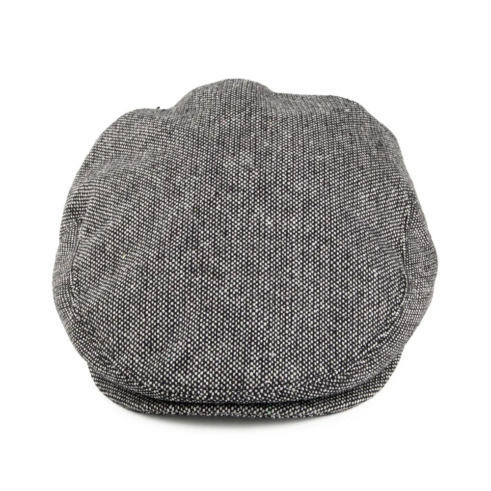 Marl Tweed Flat Cap Black Wholesale Pack