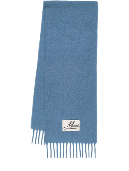 Marni   Logo label alpaca blend scarf 