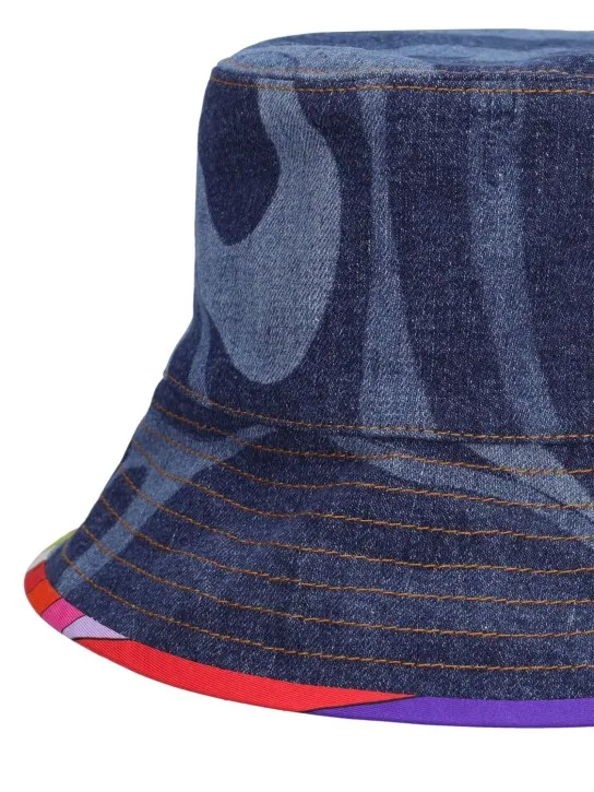Pucci   Lasered denim bucket hat 
