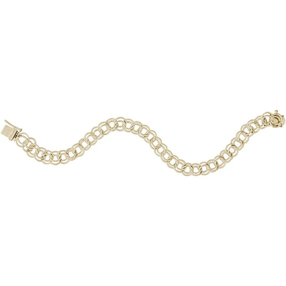 Rembrandt Charms - Large Double link Curb Classic Charm Bracelet - 20-0025