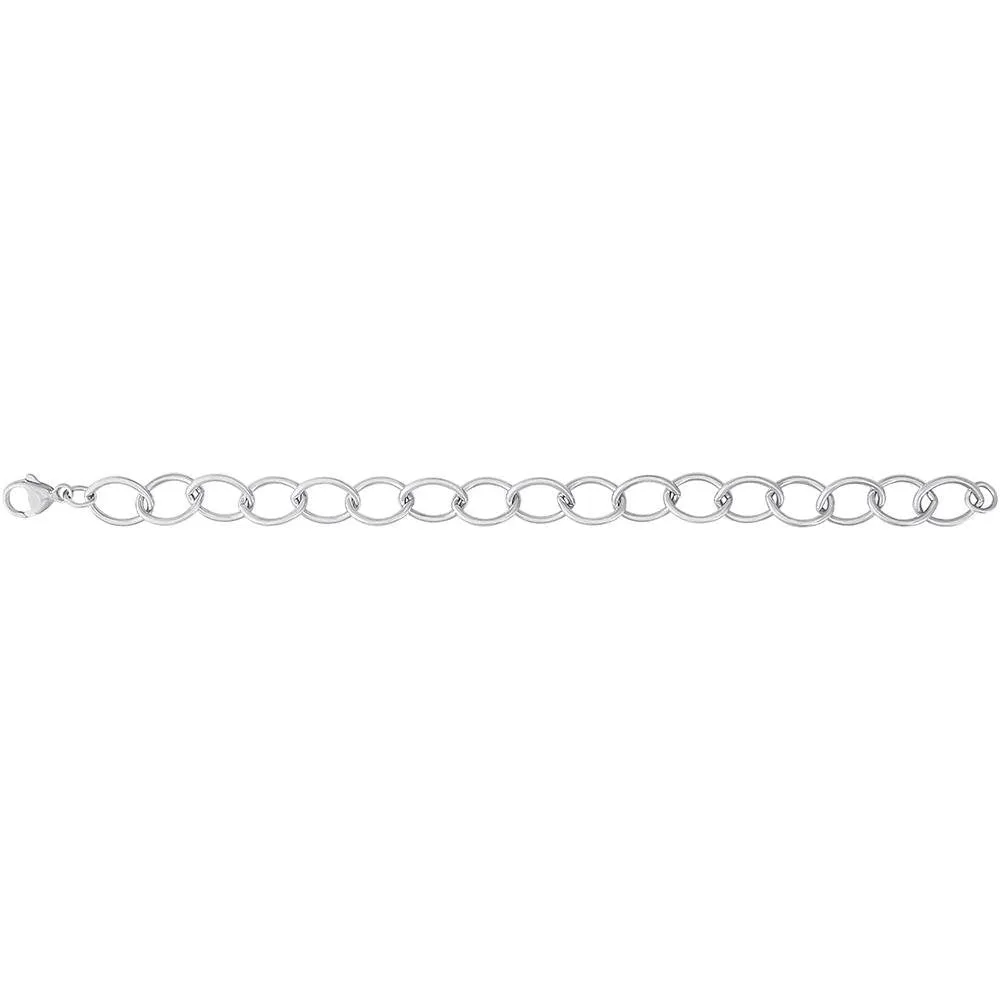 Rembrandt Charms - Single Link Open Curb Classic Charm Bracelet - 20-0116