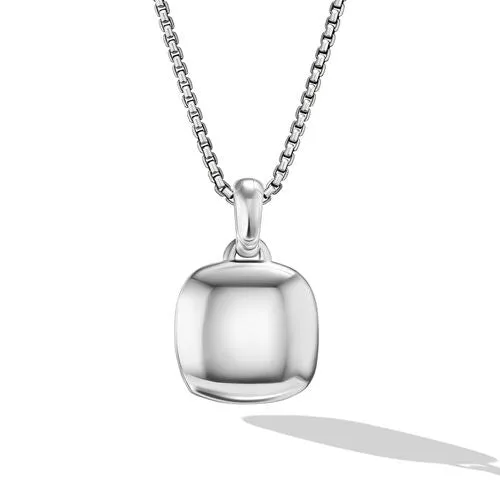 Sculpted Cable Square Locket in Sterling Silver, 22.5mm