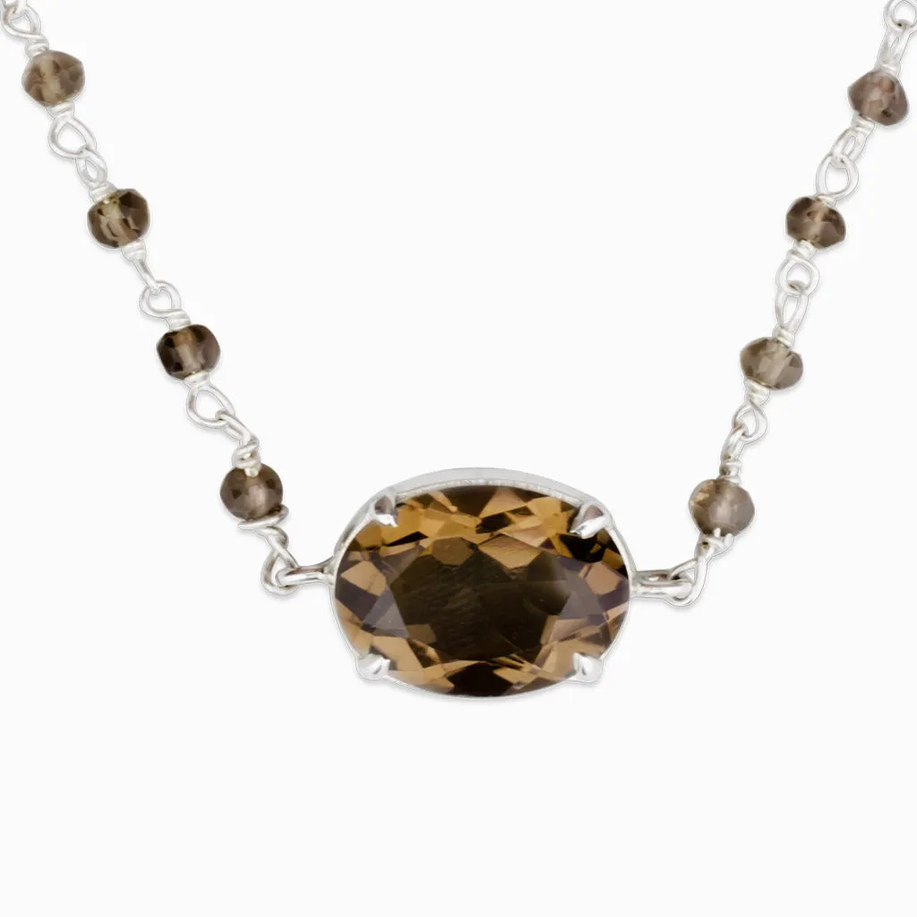 Smokey Quartz Beaded Bracelet
