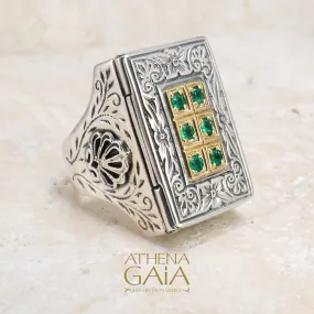 Stone Field Poison Locket Ring