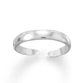 Thin Band Polished Sterling Silver Toe Ring