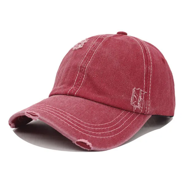 Unisex Solid Vintage Men Baseball Cap Hats For Women Cotton Hole Summer Outdoor Sprot Trucker Dad Snapback Caps Men Baseball Hat