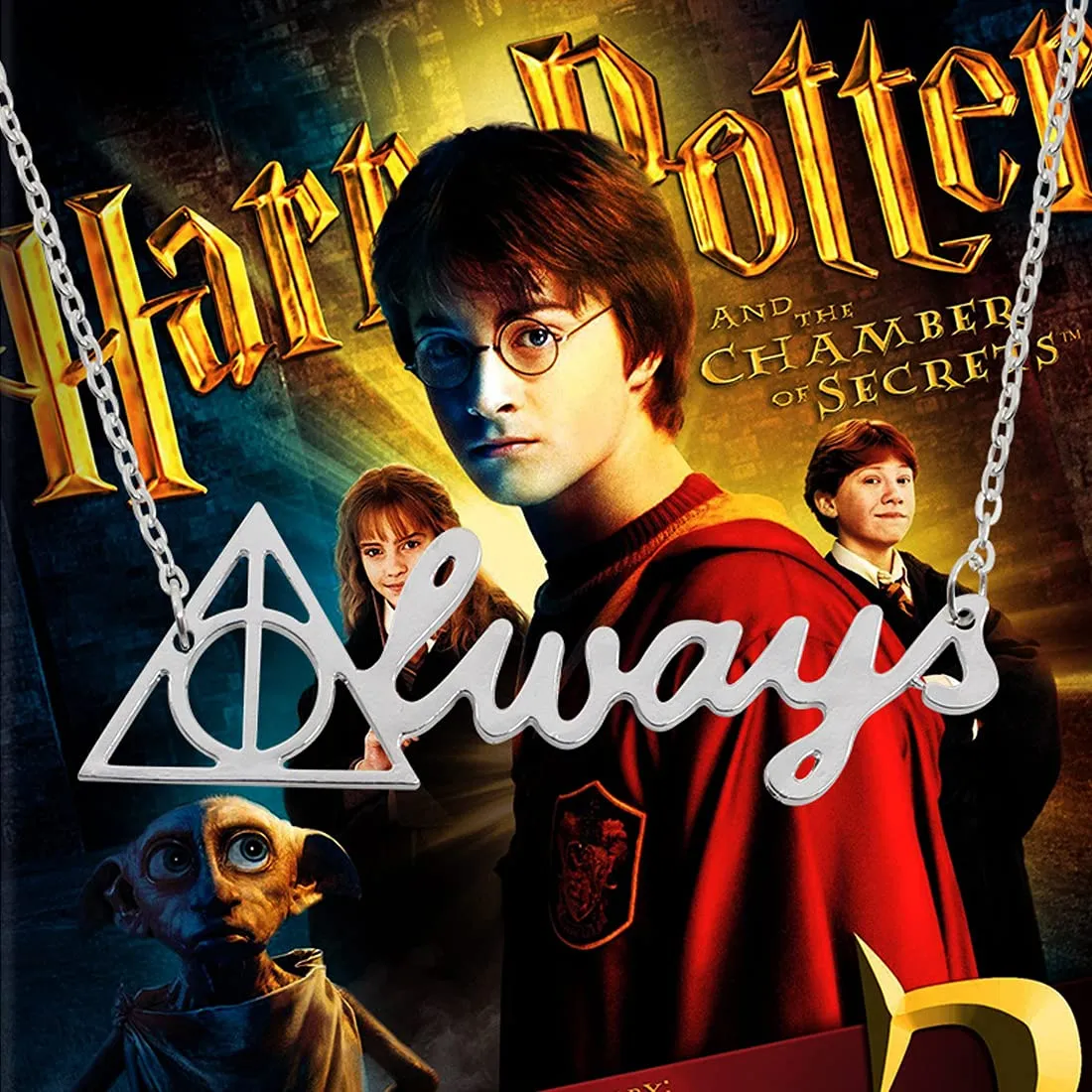 Yellow Chimes Harry Potter Accessories Pendant for Women Harry Potter Deathly Hallows Always Locket Pendant Necklace for Women and Girls.
